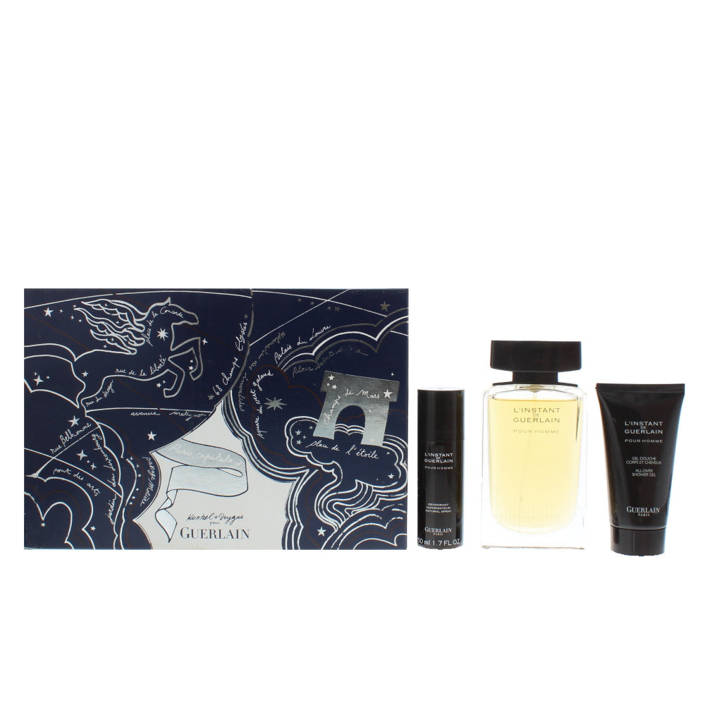 Guerlain L'instant De Guerlain Pour Homme Eau de Toilette 3 Pieces Gift Set