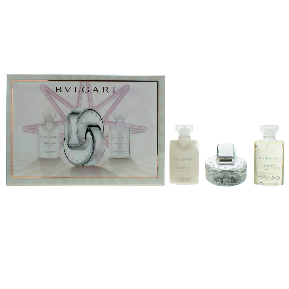 Bulgari Omnia Crystalline Eau de Toilette 3 Pieces Gift Set