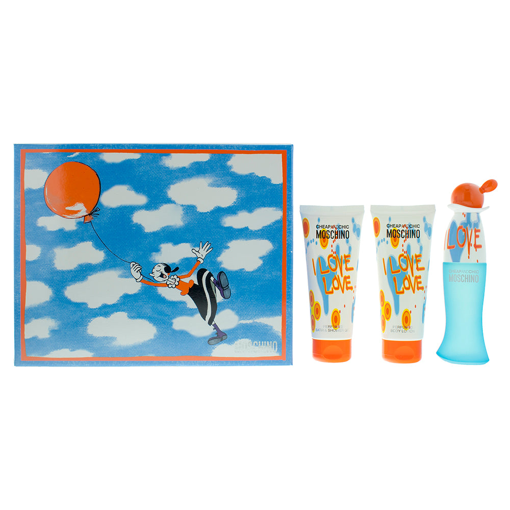 Moschino Cheap And Chic I Love Love Eau de Toilette 3 Pieces Gift Set