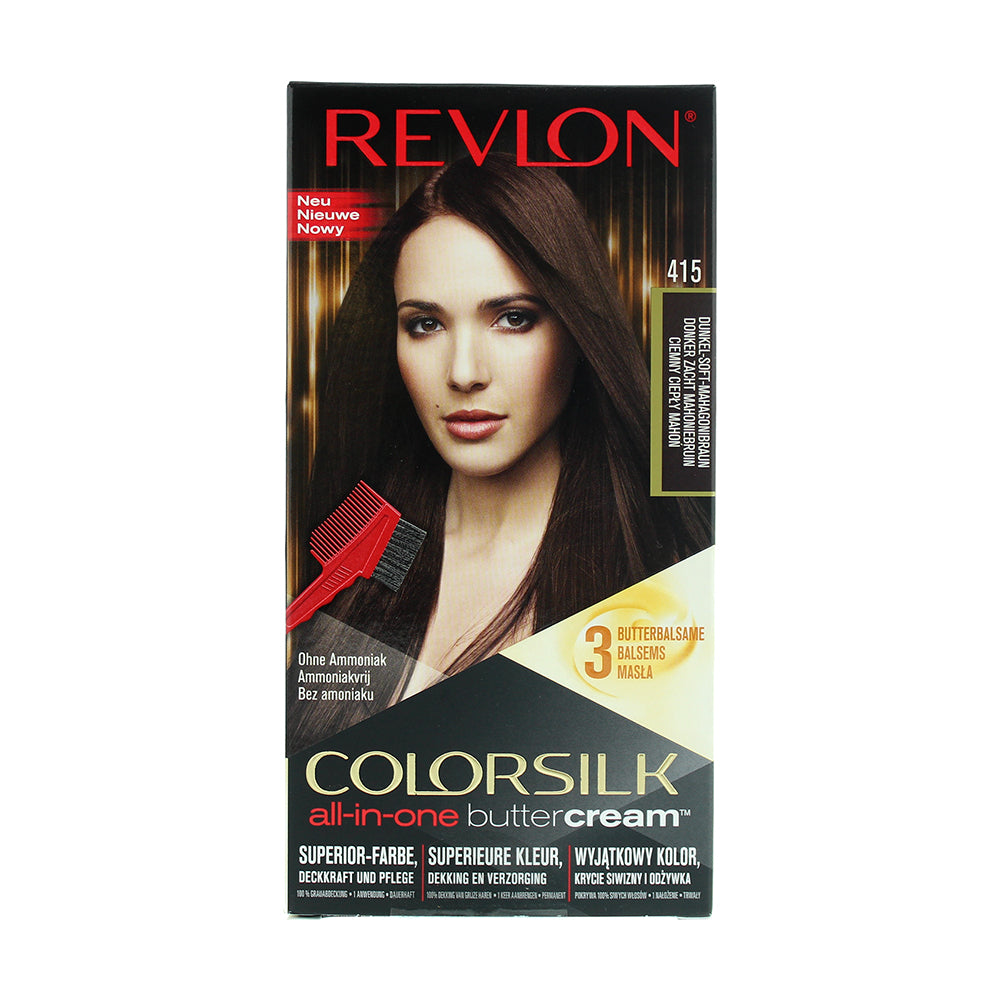 Revlon Colorsilk All-In-One Buttercream 415 Dark Soft Mahogany Brown Hair Colour