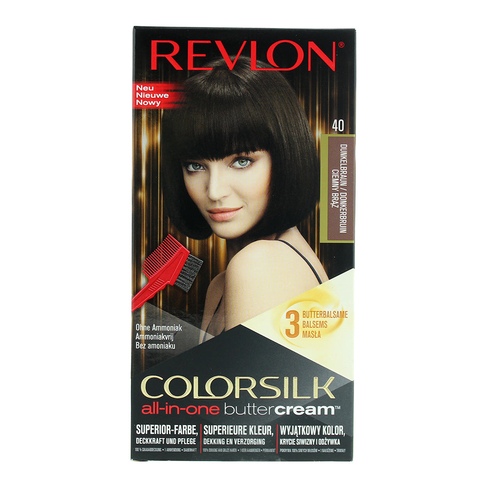 Revlon Colorsilk All-In-One Buttercream 40 Dark Brown Hair Colour