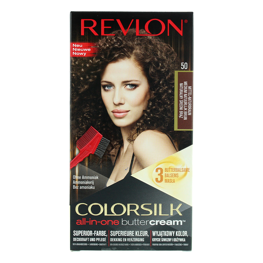 Revlon Colorsilk All-In-One Buttercream 50 Medium Natural Brown Hair Colour