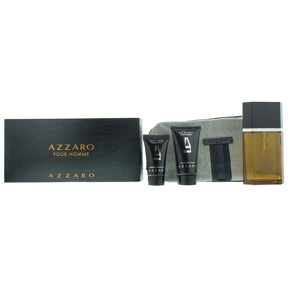 Azzaro Pour Homme Eau de Toilette 4 Pieces Gift Set