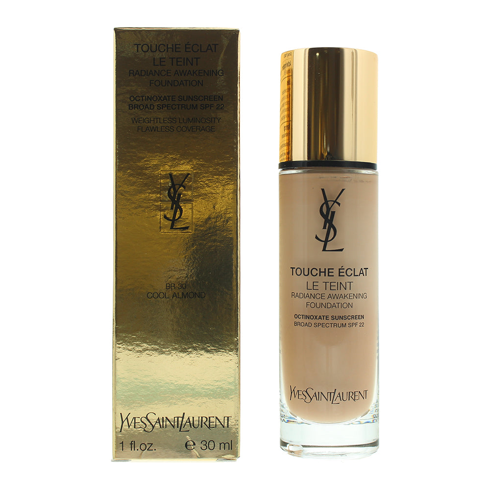 Yves Saint Laurent Touche Éclat Le Teint Radiance Awakening Br 30 Cool Almond Foundation 30ml