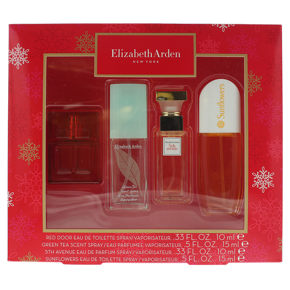 Elizabeth Arden Eau de Toilette Gift Set : Red Door Eau de Toilette 10ml - Green Tea Eau de Parfum 15ml - 5Th Avenue Eau de Parfum 10ml - Sunflowers E