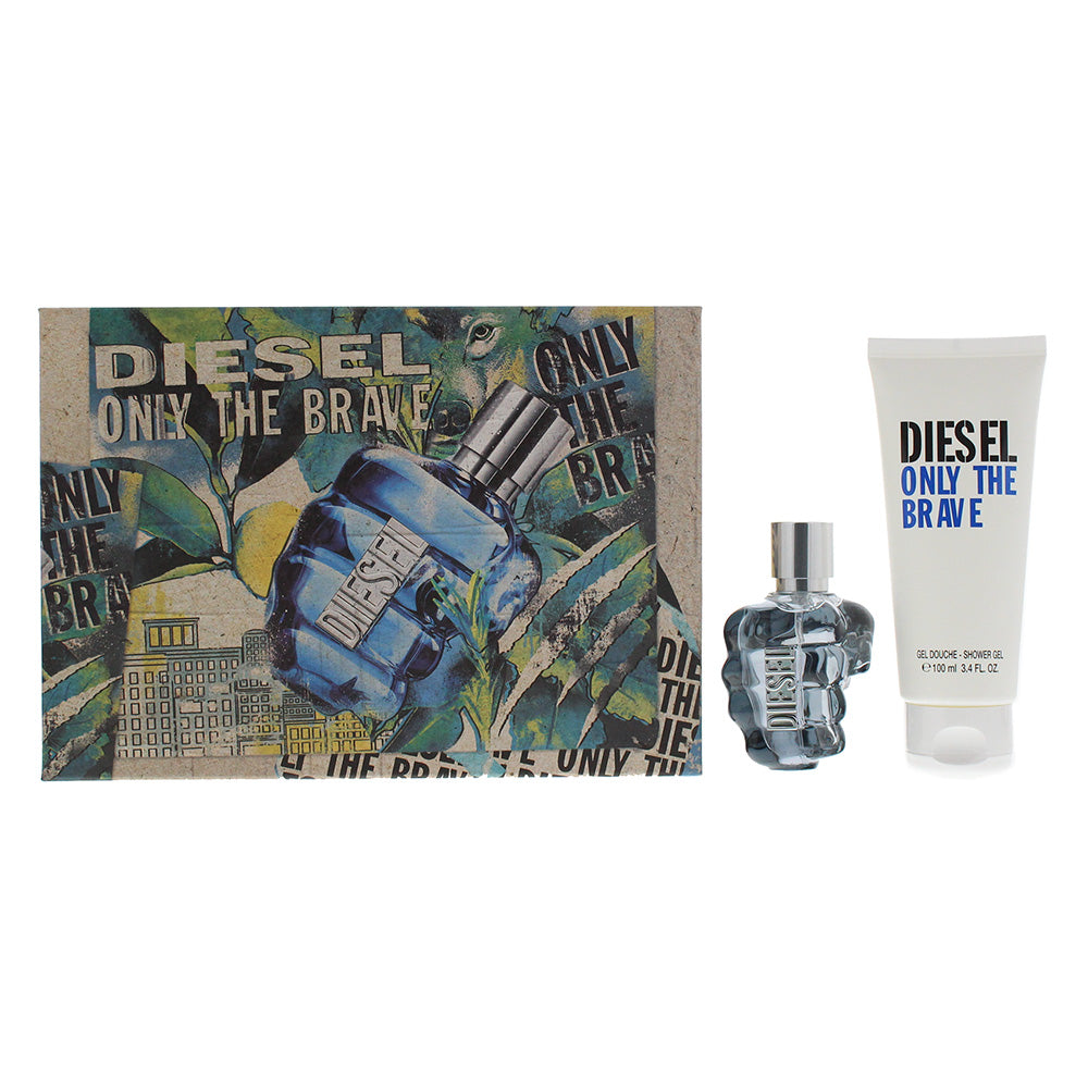 Diesel Only The Brave 2 Piece Eau De Toilette 50ml Shower Gel 100ml