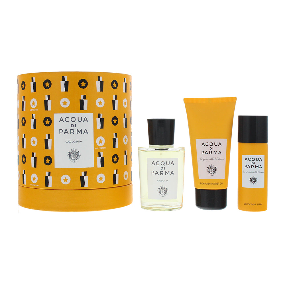 Acqua Di Parma Colonia 3 Piece Eau De Cologne 100ML Deodorant Spray 50ML Shower Gel 75ML