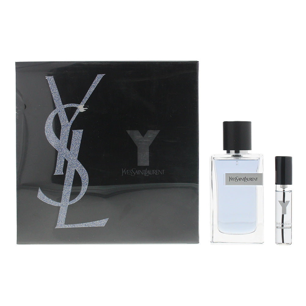 Yves Saint Laurent Y 2 Piece Eau De Toilette 100ml Eau De Toilette 10ml