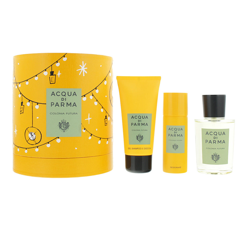 Acqua Di Parma Colonia Futura 3 Piece Eau De Cologne 100ML Shower Gel 75ML Deodorant Spray 50ML