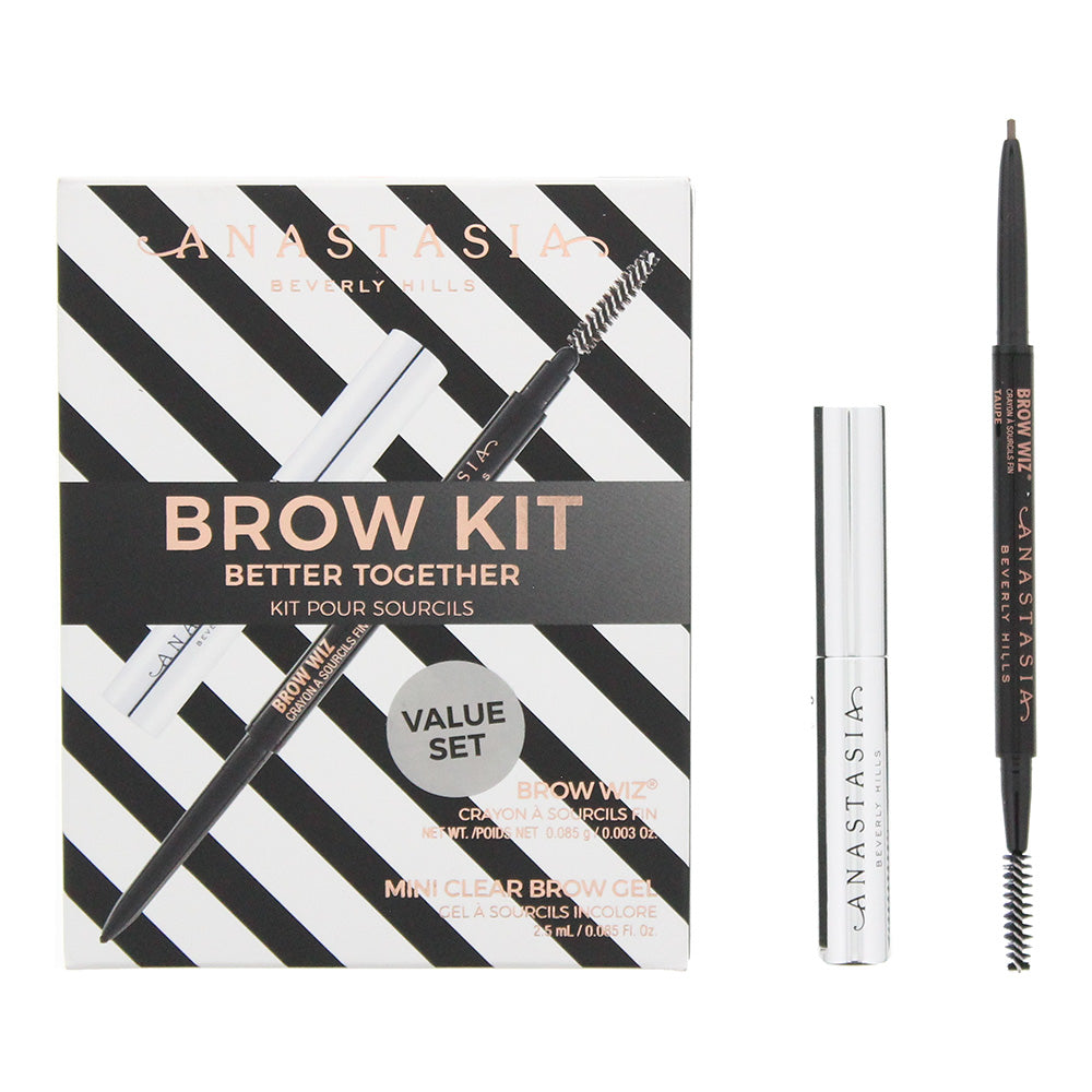 Anastasia Beverly Hills Better Together Brow Kit - Taupe Brow Wiz - Clear Eyebrow Gel