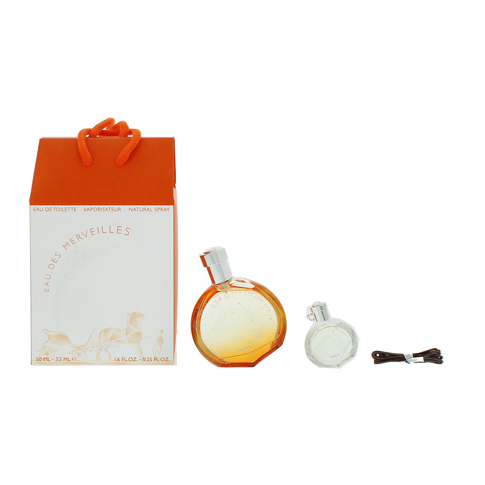 Hermes Eau Des Merveilles 2 Piece Gift Set: Eau De Toilette 50ml - Eau De Toilette 7.5ml