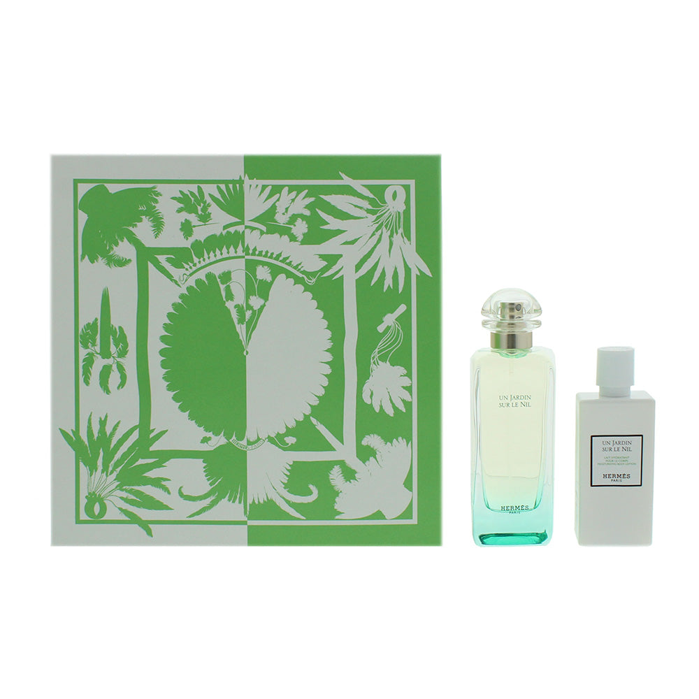 Hermes Un Jardin Sur Le Nil 2 Piece Gift Set: Eau De Toilette 100ml - Body Lotion 80ml