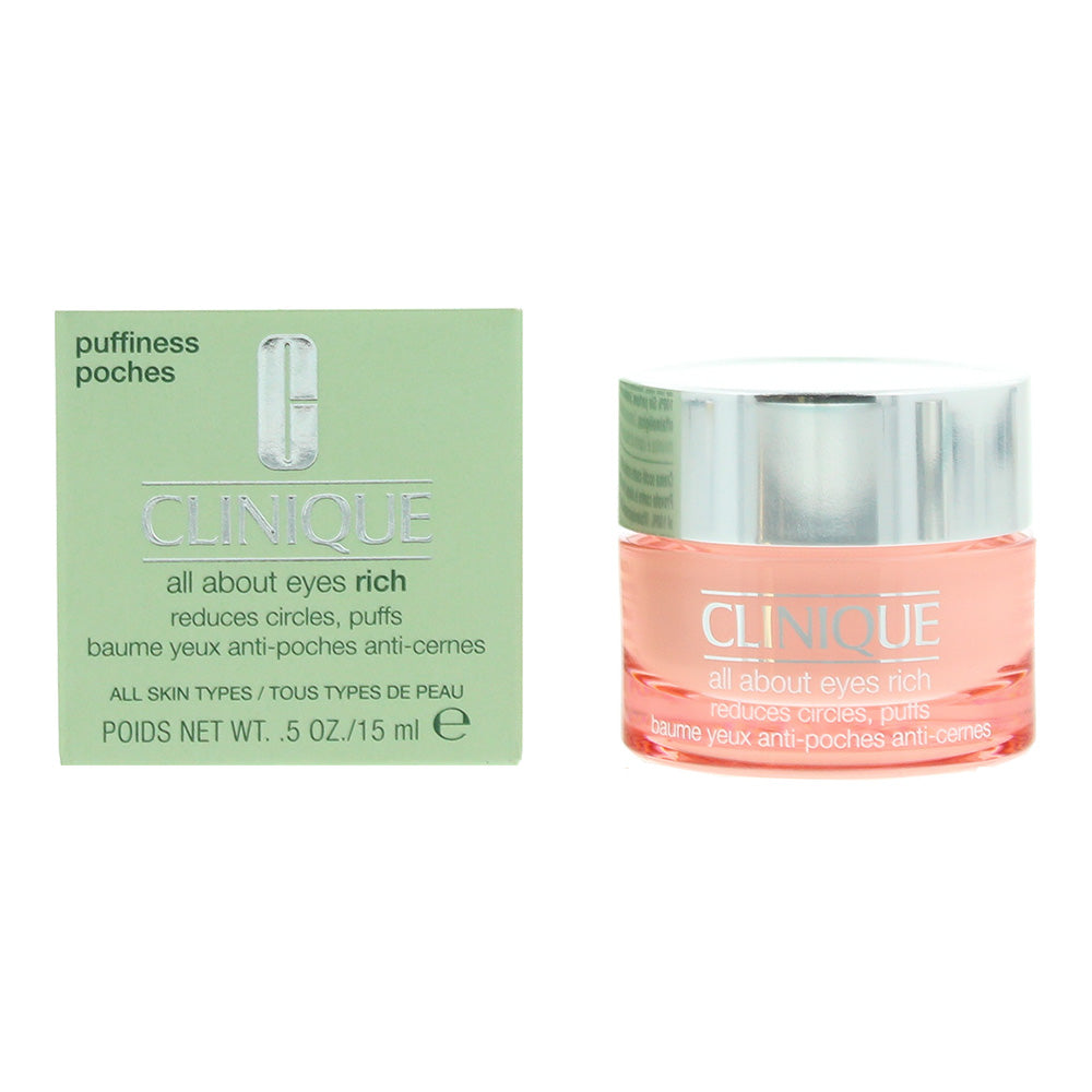 Clinique All About Eyes Rich Baume Yeux Anti-Poches Anti-Cernes All Skin Types Moisturiser 15ml