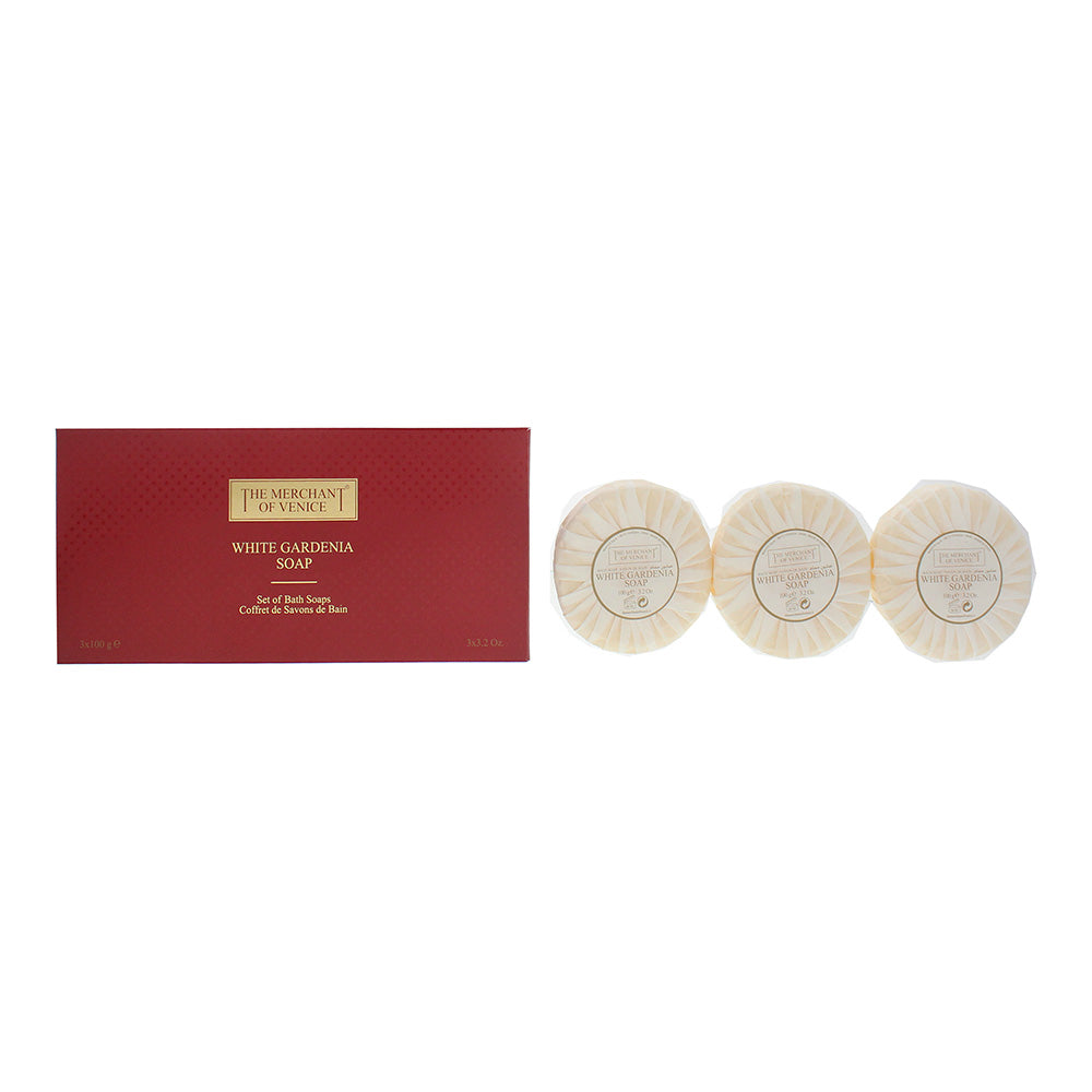 The Merchant of Venice White Gardenia Soap 3 x 100g