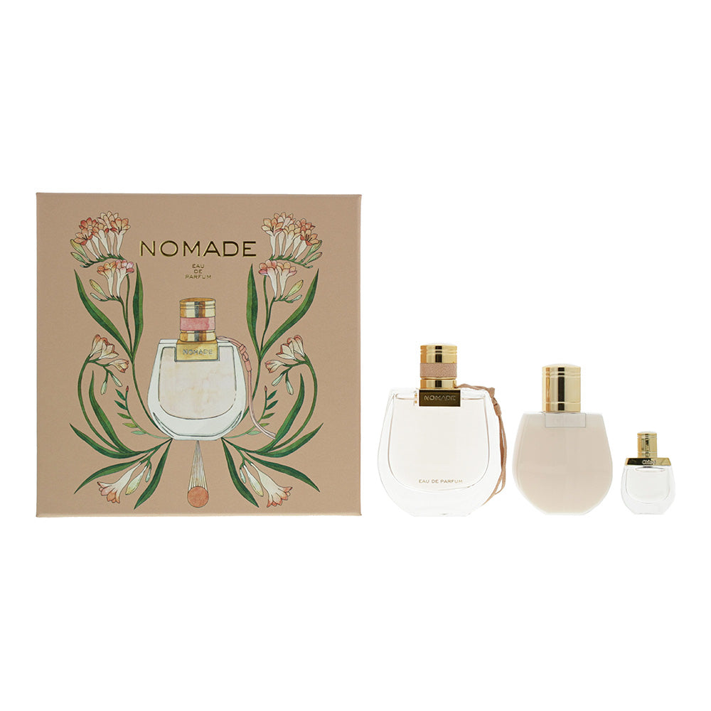 Chloe Nomade Eau De Parfum 3 Piece Gift Set: Eau De Parfum 75ml - Body Lotion 100ml - Eau De Parfum 5ml