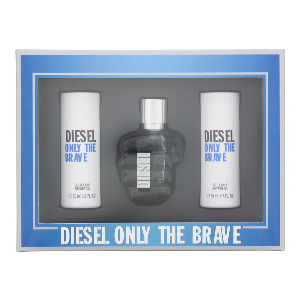 Diesel Only The Brave 3 Piece Gift Set: Eau De Toilette 50ml - Shower Gel 50ml - Shower Gel 50ml