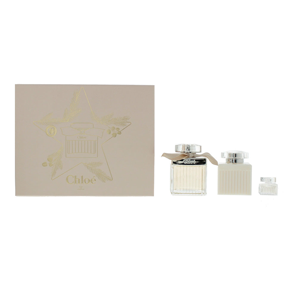 Chloé Signature Xmas 3 Piece Gift Set: Eau De Parfum 75ml - Eau De Parfum 5ml - Body Lotion 100ml