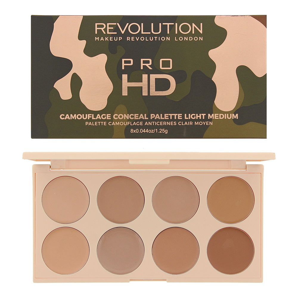 Revolution Camouflage Pro HD Light Medium Concealer Palette 8 x 1.25g