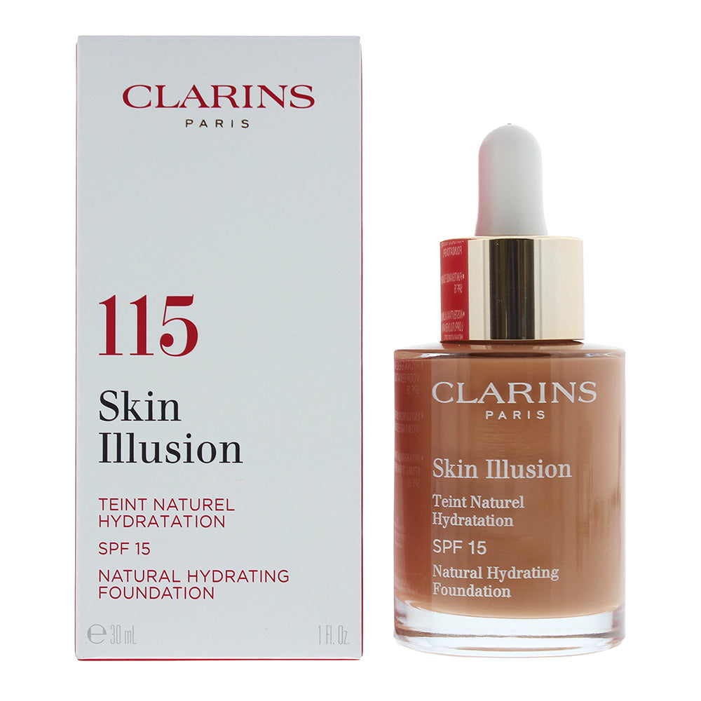 Clarins Skin Illusion Natural Hydrating No.115 Cognac Foundation 30ml