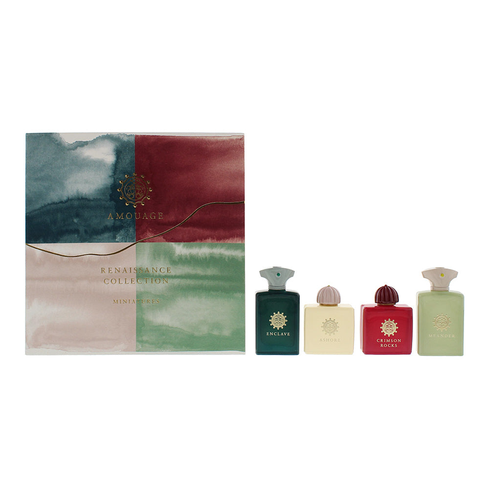 Amouage Renaissance Gift Set  Eau De Parfum 4 x 7.5ml-Crimson Rocks/Ashore/Meander/Enclave