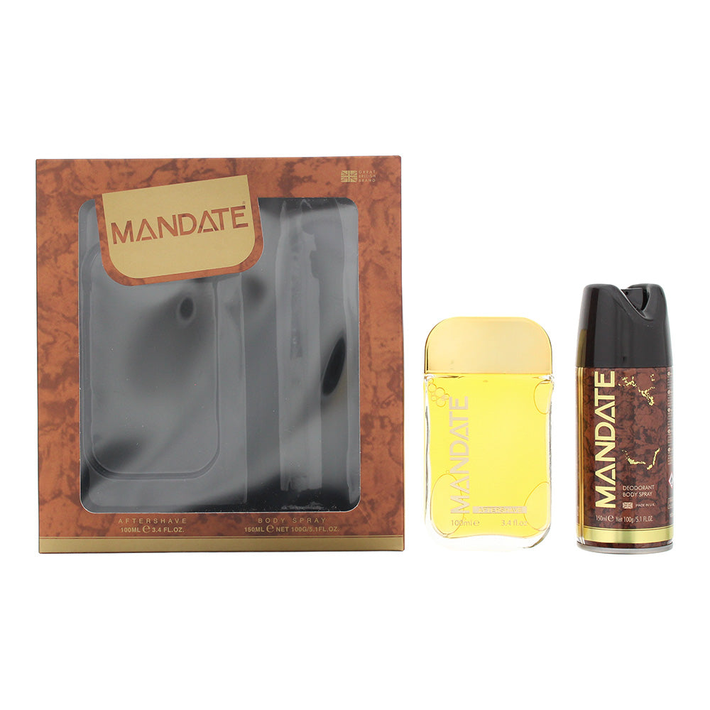 Mandate 2 Piece Gift Set: Aftershave 100ml - Body Spray 150ml