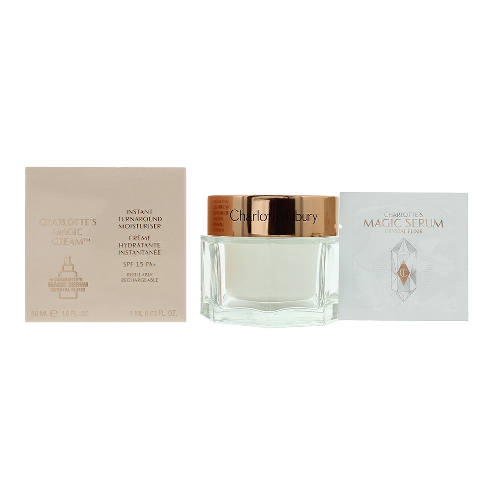 Charlotte Tilbury Magic Spf 15 Moisturising Cream 50ml + Magic Serum Crystal Elixir 1ml